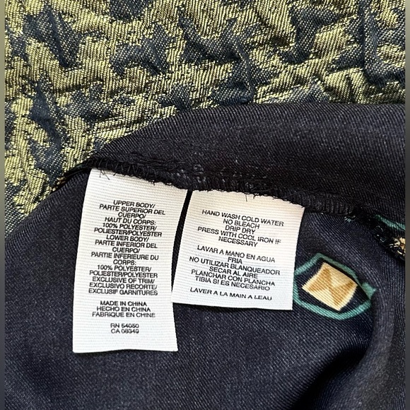 RACHEL RACHEL ROY
Black Print/Gold Metallic Mini Dress 
Size Medium - Picture 5 of 5